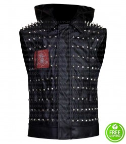 Watch Dogs 2 Wrench Studded Cosplay Black Leather Vest